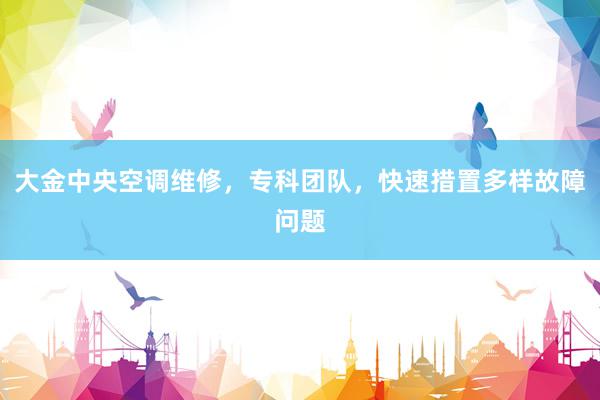 大金中央空调维修，专科团队，快速措置多样故障问题